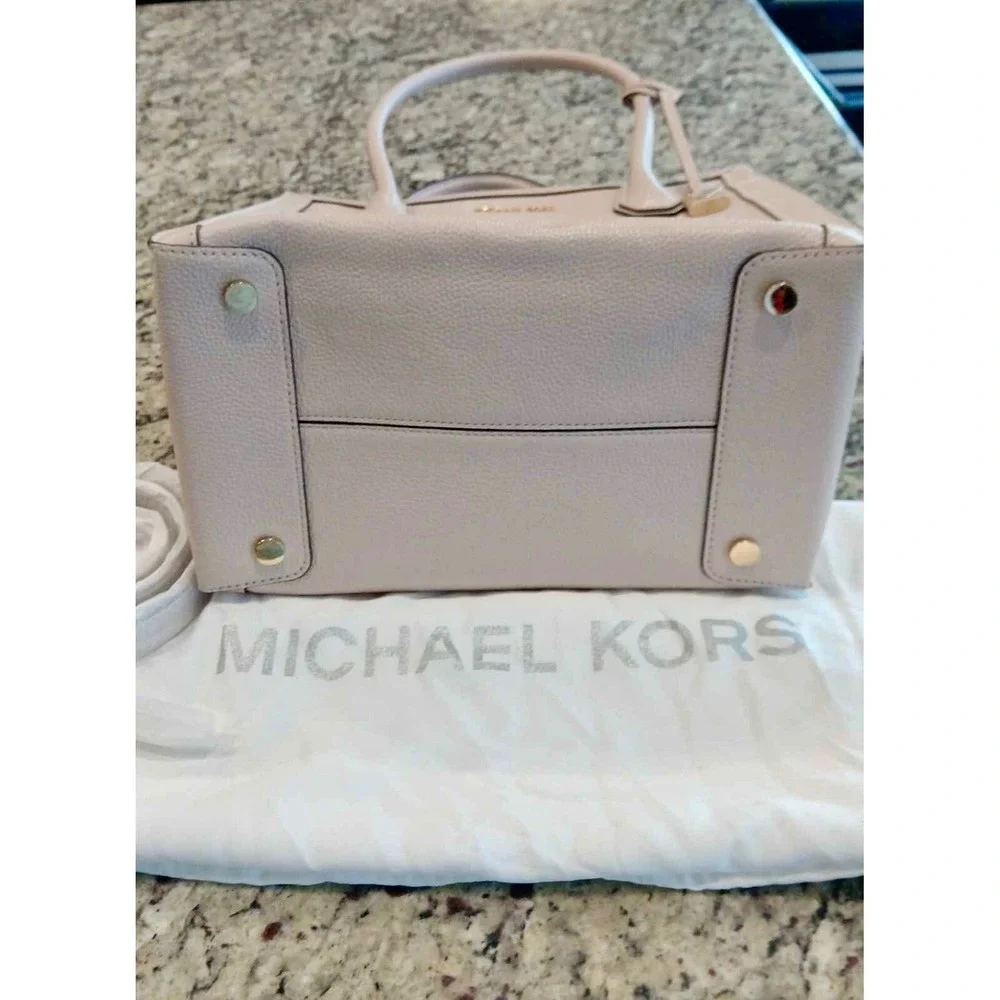 Michael Kors Mercer Studio LargeEast/West‎ Leather Tote Purse Bag Pink